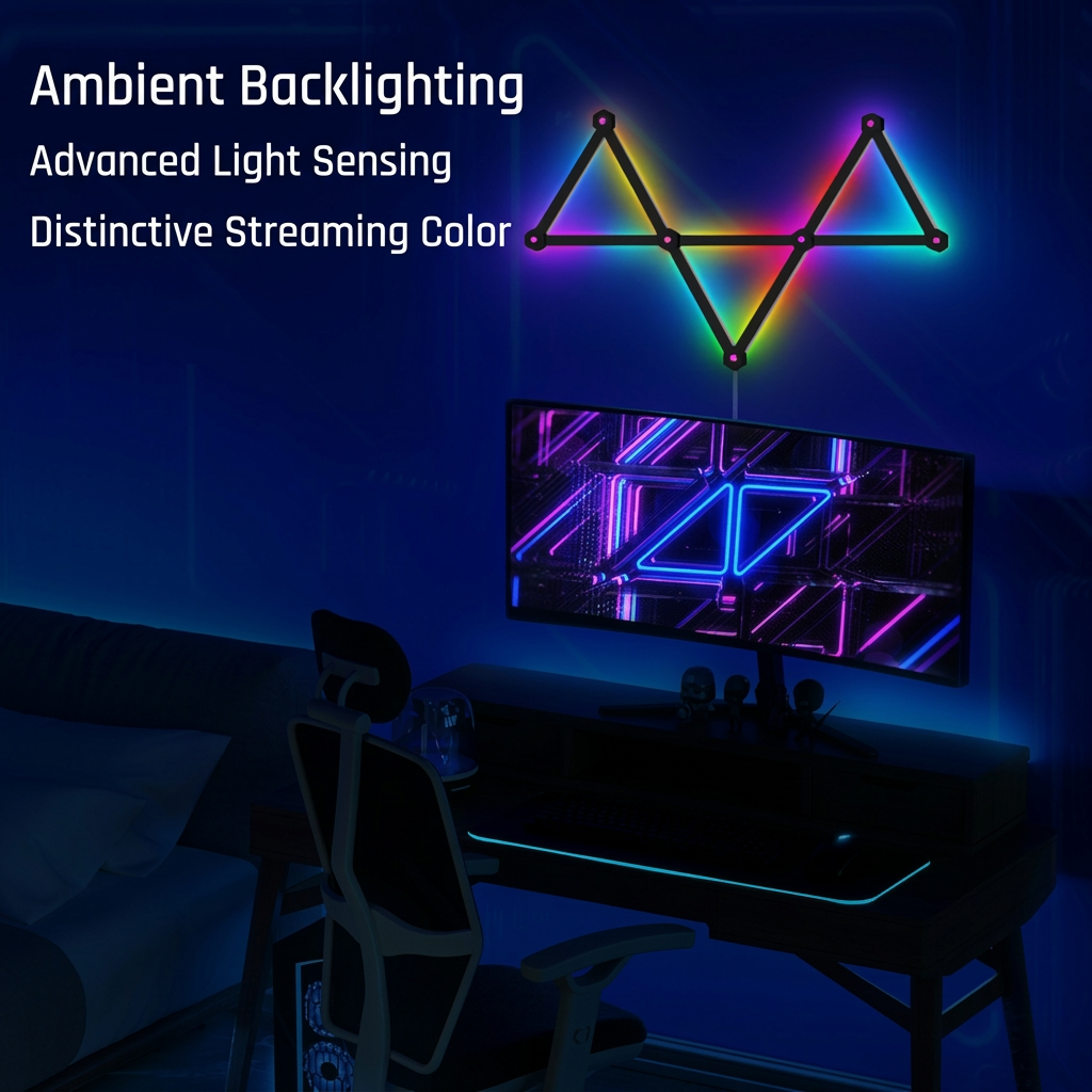 9PCS Smart RGB Wall Light Lines DIY