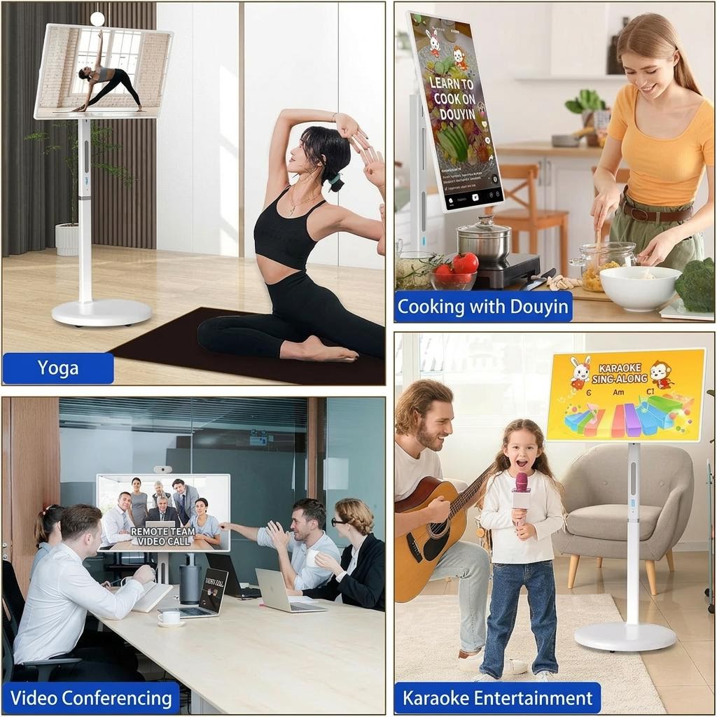 32" 2K Portable Smart Screen | Wireless Mobile Touch Display with 8GB+128GB Storage