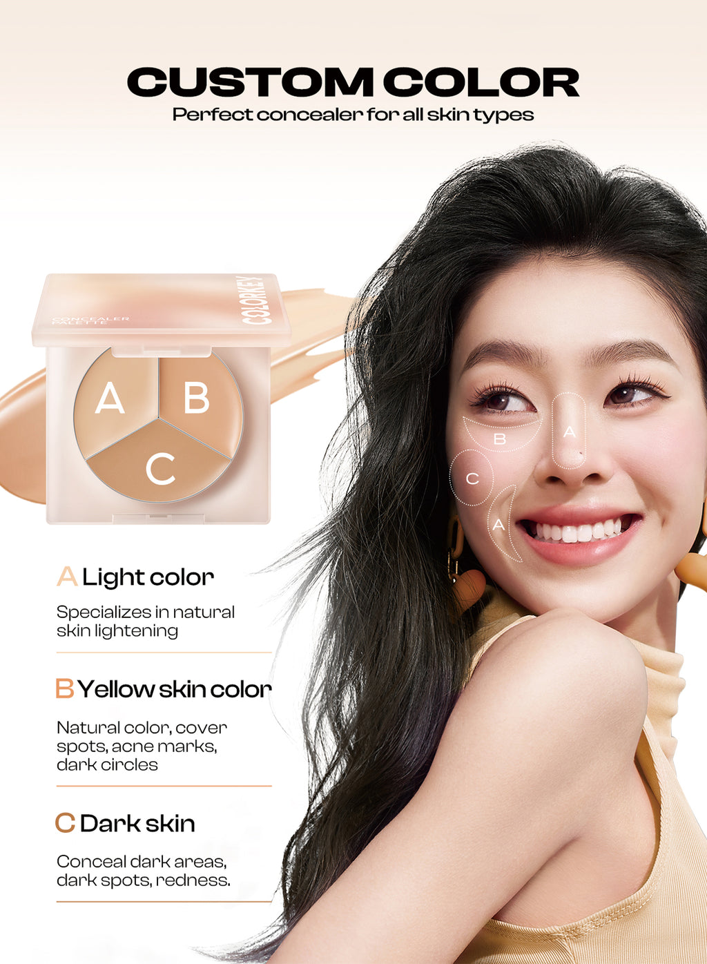 3 Colors Concealer Cream
