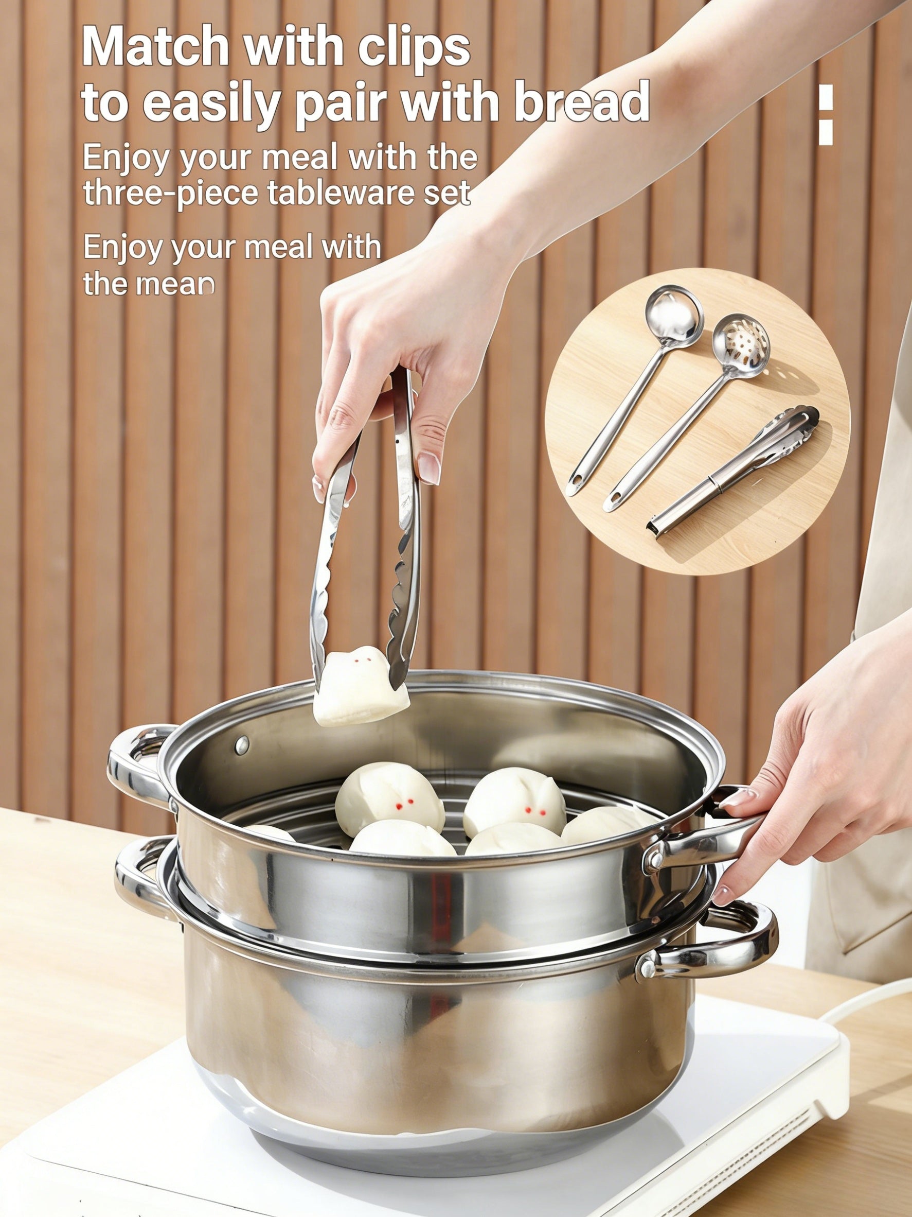 14 Piece Stainless Steel Cookware Set With Steamer And Utensils Golden Handles Induction Compatible For Soup Steaming And Daily Cooking Perfect For Home Cooking And Gifting