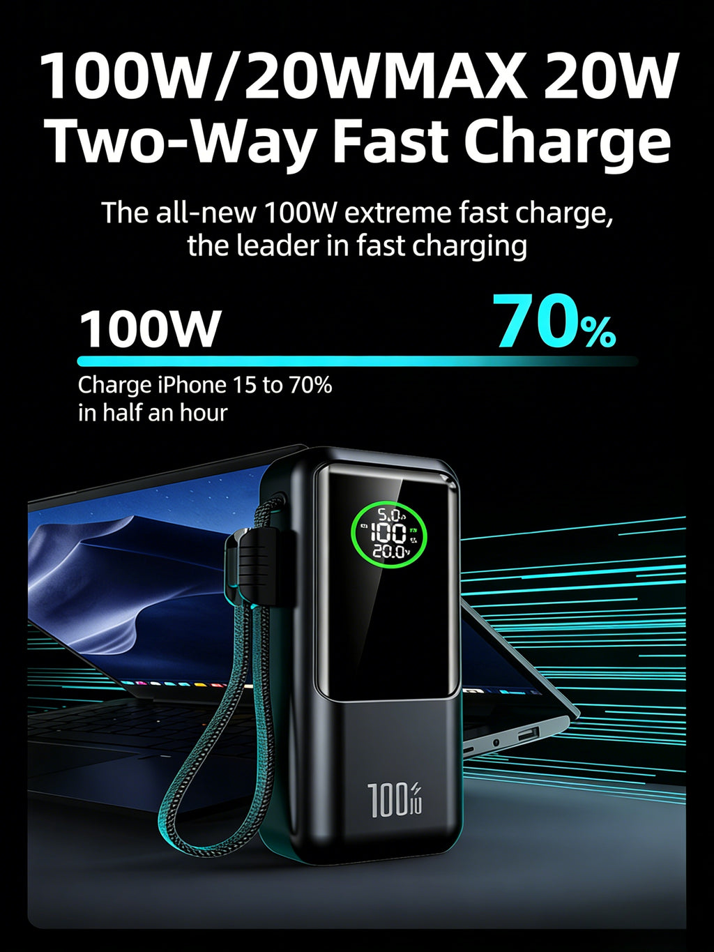 100W Portable Charger 20000mAh