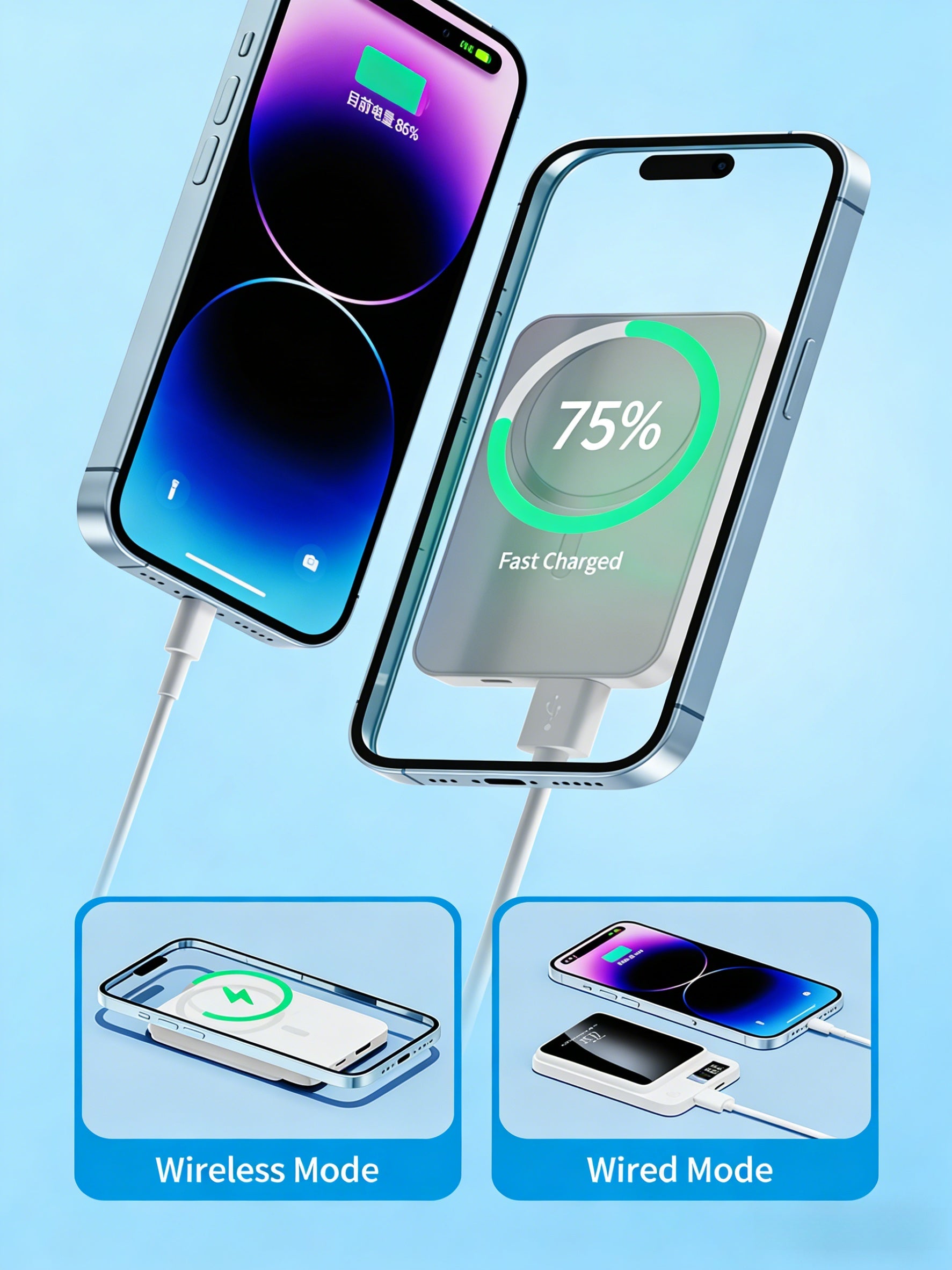 22.5W Magnetic Wireless Power Bank