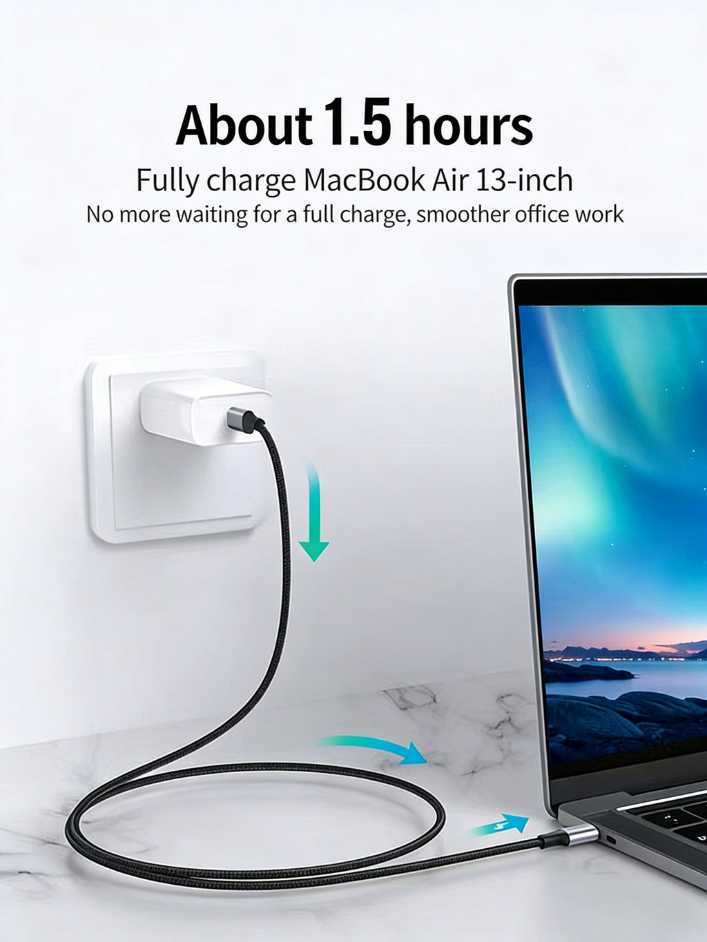 60W USB C to USB C Cable