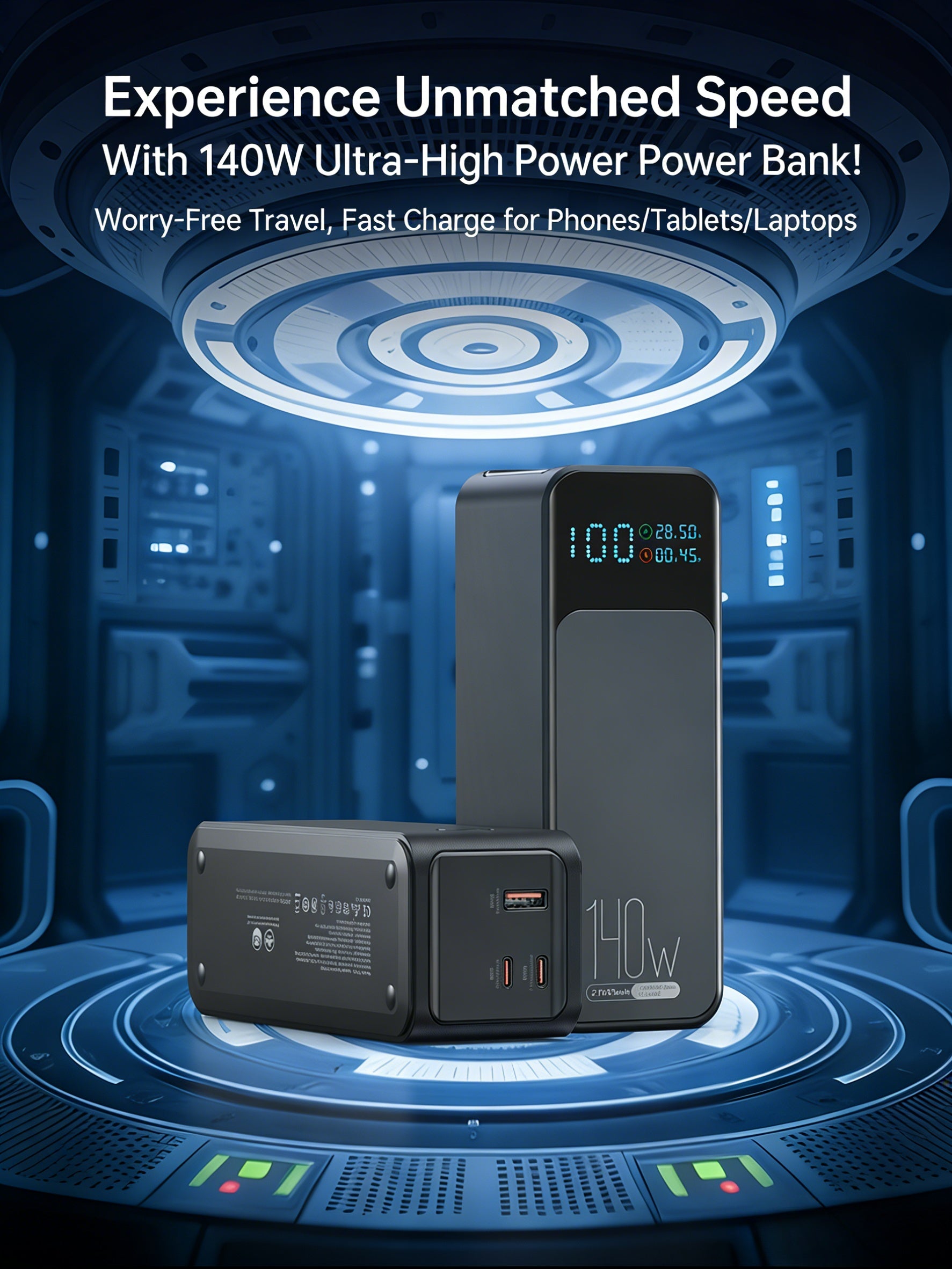 140W 27000mAh Laptop Power Bank