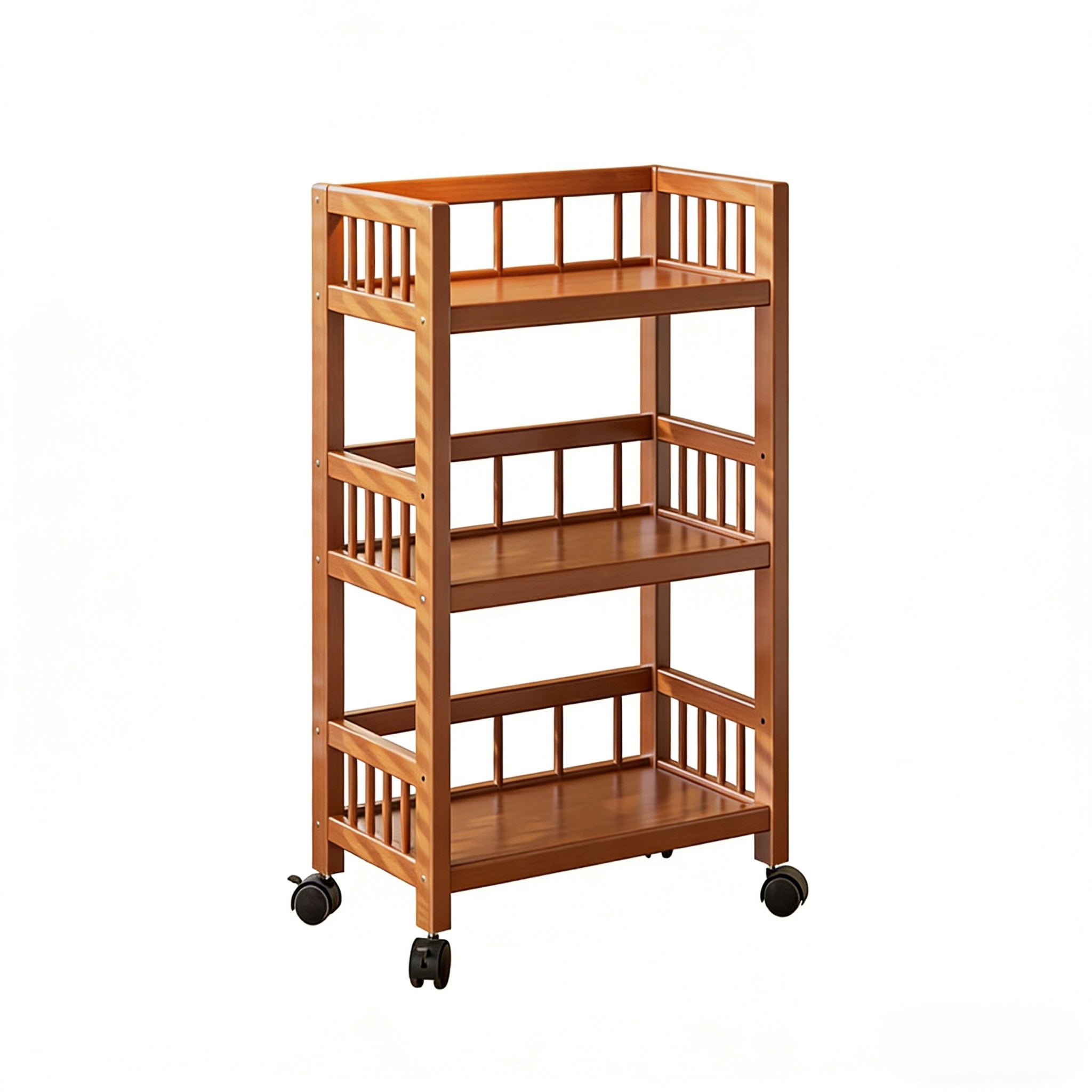 3 Tier Rolling Cart Office Trolley Kitchen Multi-Function Cart Multipurpose Storage Rack