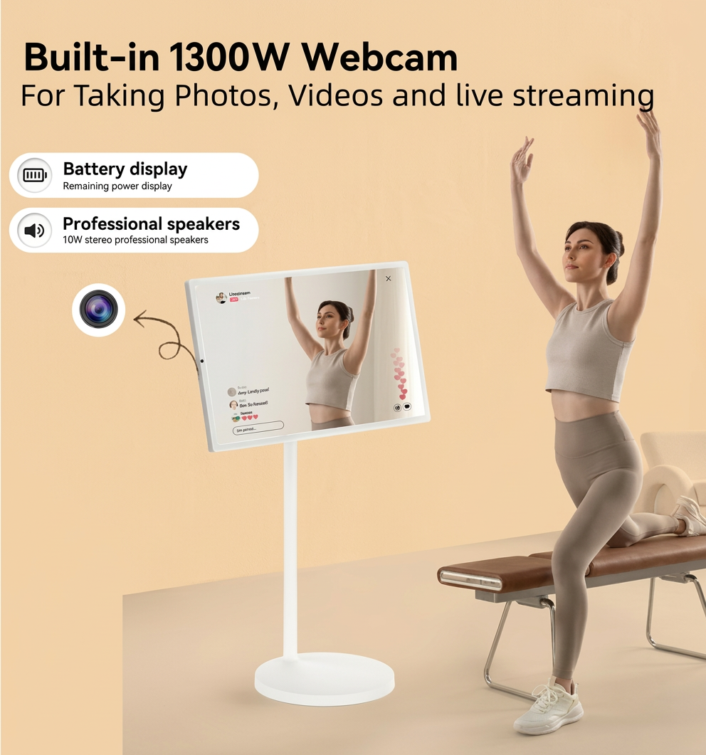 27 Inch 8G RAM+128G Portable TV