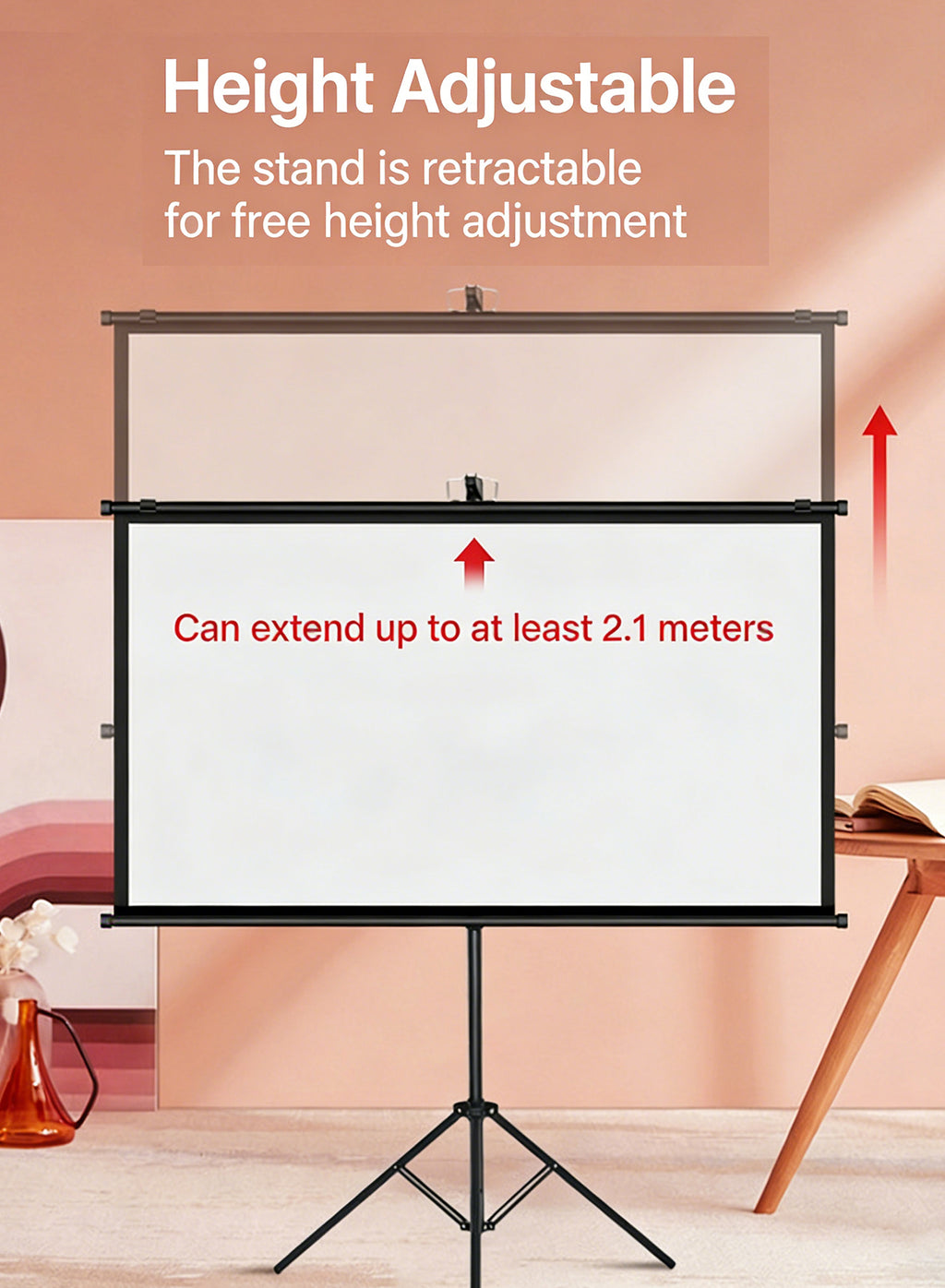 60 Inch 16:9 Portable Tripod Projector Screen