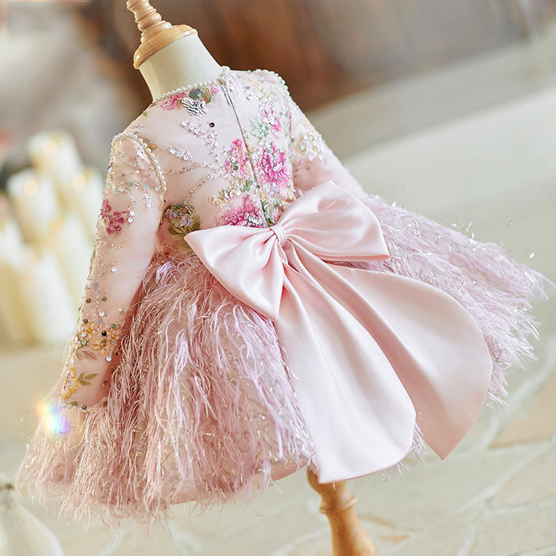 children's princess dress pink dress girls