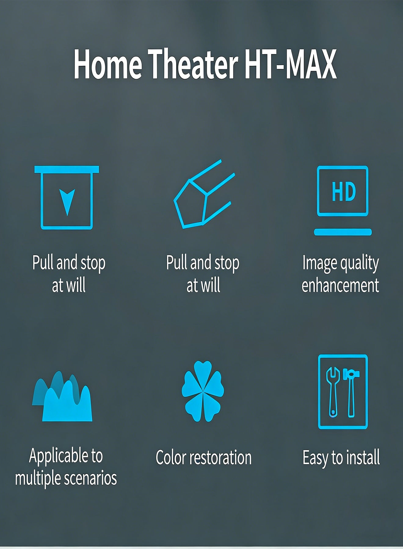 100-inch hand-pull self-locking projector screen