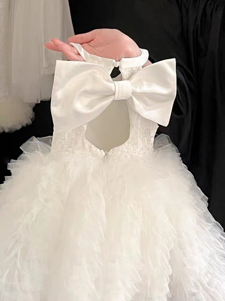 Summer princess dress mesh flying sleeve vest skirt