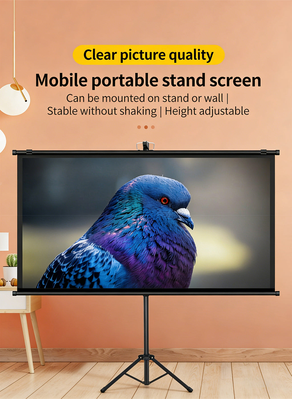 60 Inch 16:9 Portable Tripod Projector Screen