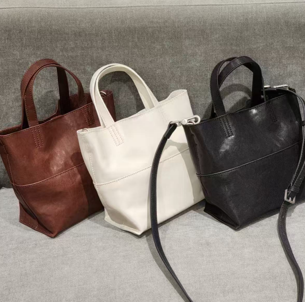 Malinsu cowhide soft top tote shoulder bag