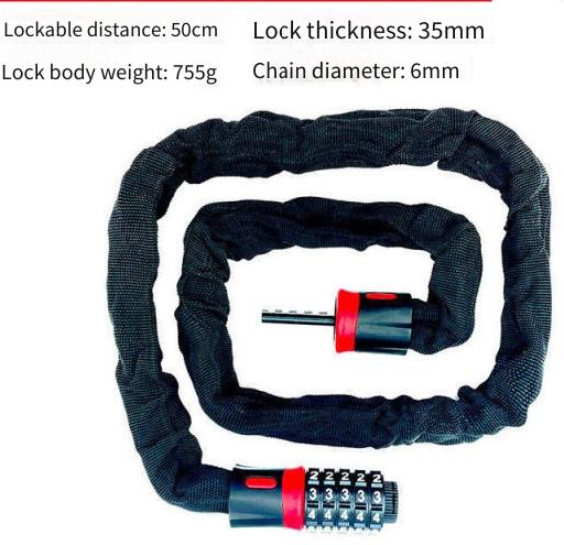 5-Digit Chain Lock 1.2m