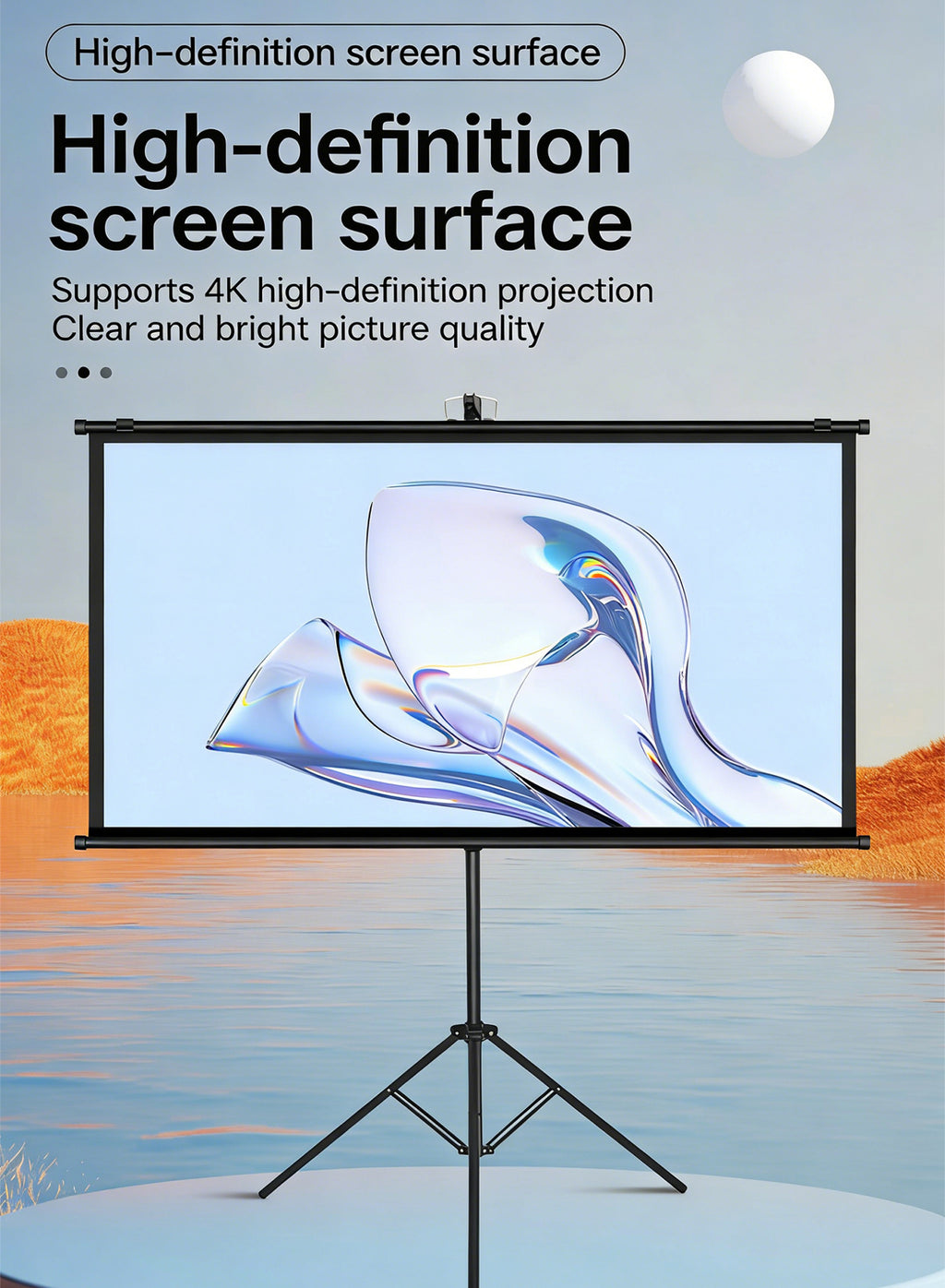 60 Inch 16:9 Portable Tripod Projector Screen