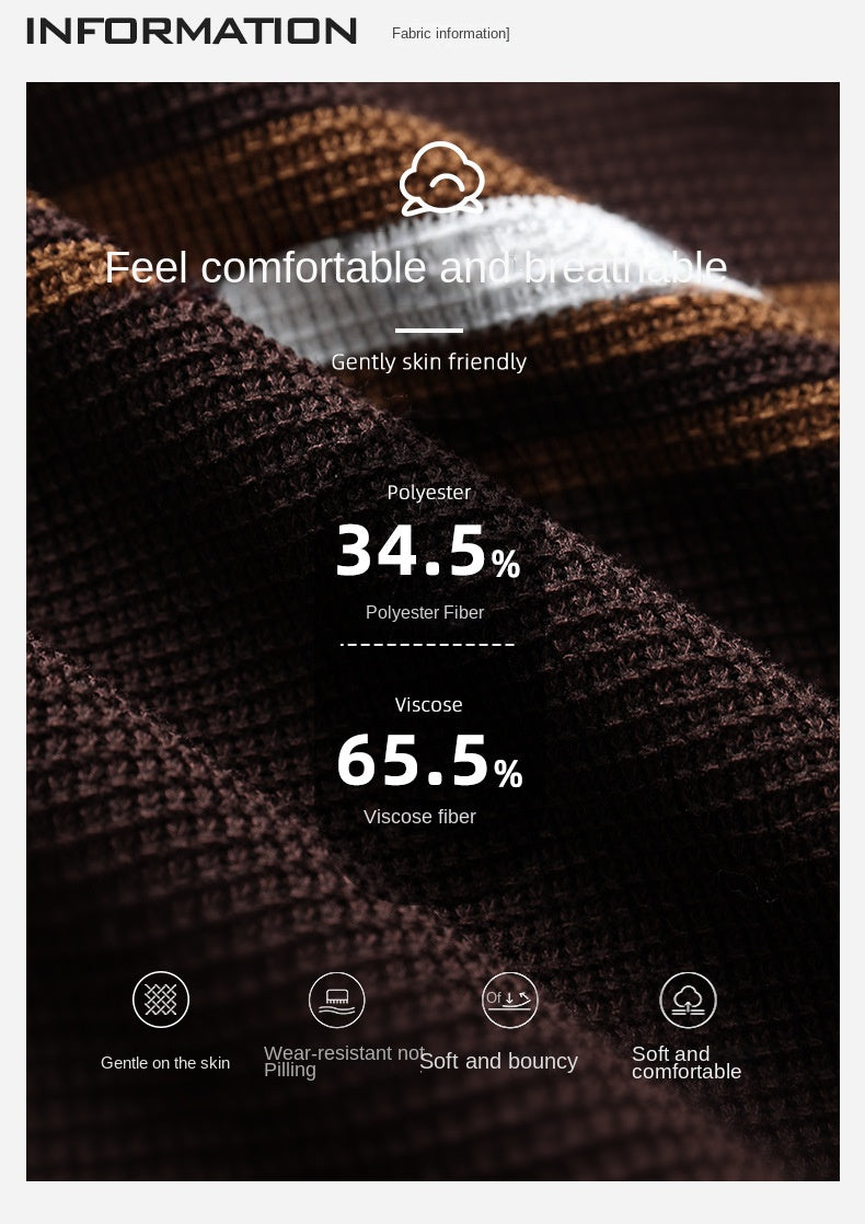 Men's Waffle Striped Ice Silk Polo Shirt Lapel Short Sleeve Knitted