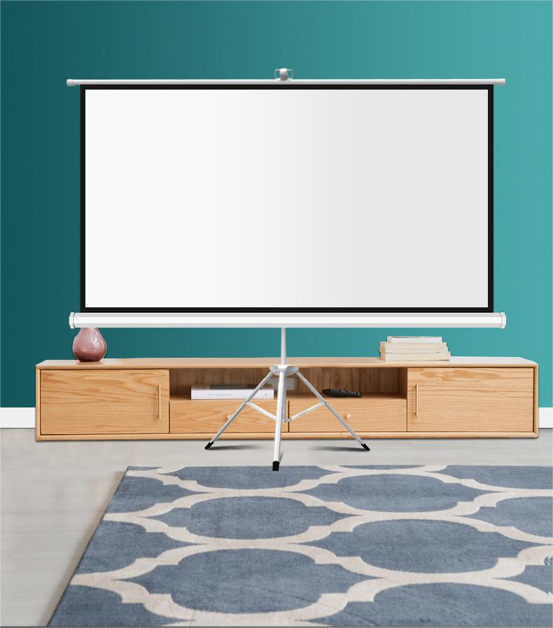 100 Inch 16:9 Portable 4K Projector Screen with Tripod Stand