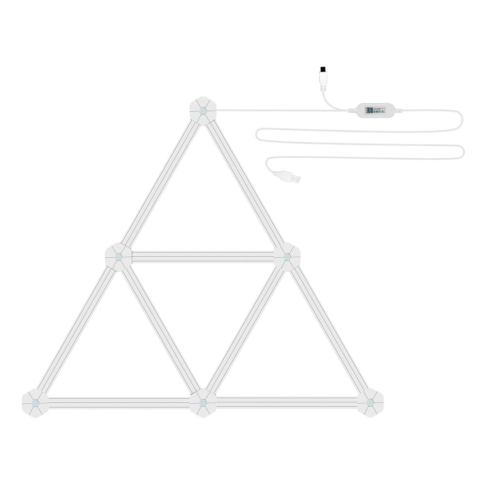 9PCS Smart RGB Wall Light Lines DIY